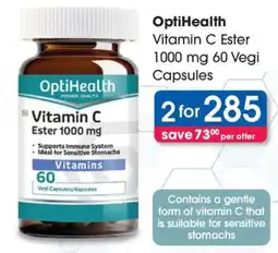 Clicks OptiHealth Vitamin C Ester 1000 mg 60 Vegi Capsules offer