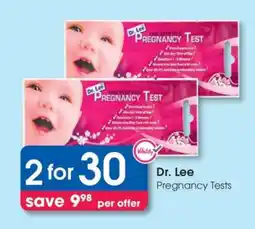 Clicks Dr. Lee Pregnancy Tests offer
