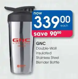 Clicks GNC Double-Wall Insulated Stainless Steel Blender Bottle offer