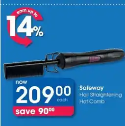 Clicks Safeway Hair Straightening Hot Comb offer