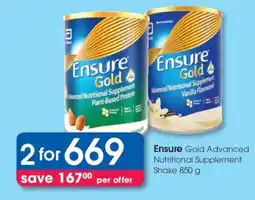 Clicks Ensure Gold Advanced Nutritional Supplement Shake 850 g offer