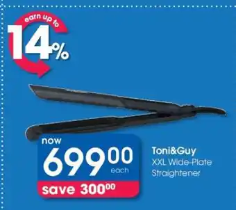 Clicks Toni&Guy XXL Wide-Plate Straightener offer
