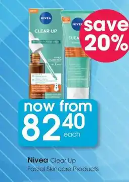 Clicks Nivea Clear Up Facial Skincare Products offer