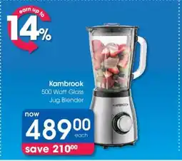 Clicks Kambrook 500 Watt Glass Jug Blender offer