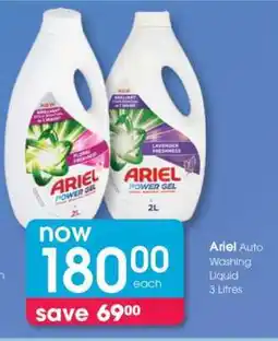 Clicks Ariel Auto Washing Liquid 3 Litres offer