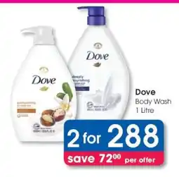 Clicks Dove Body Wash 1 Litre offer