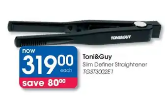 Clicks Toni&Guy Slim Definer Straightener offer