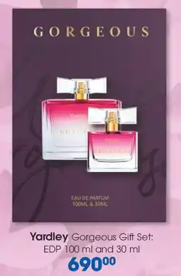 Clicks Yardley Gorgeous Gift Set: EDP 100 ml and 30 ml offer