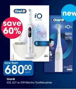 Clicks Oral-B iO2, iO7 or iO9 Electric Toothbrushes offer