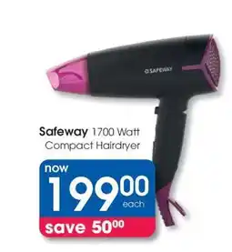 Clicks Safeway 1700 Watt Compact Hairdryer offer