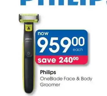 Clicks Philips OneBlade Face & Body Groomer offer