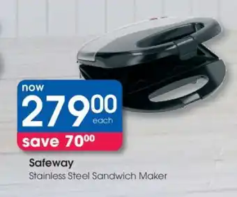 Clicks Safeway Stainless Steel Sandwich Maker offer