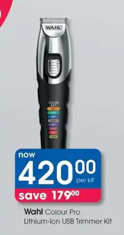 Clicks Wahl Colour Pro Lithium-Ion USB Trimmer Kit offer