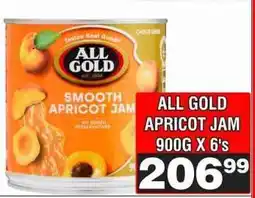 Advance Cash n Carry ALL GOLD APRICOT JAM 900G X 6's offer