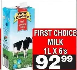 Advance Cash n Carry FIRST CHOICE MILK 1L X 6's offer