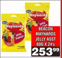 Advance Cash n Carry BEACON MAYNARDS JELLY ASST 60G X 24's offer