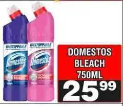 Advance Cash n Carry DOMESTOS BLEACH 750ML offer