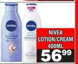 Advance Cash n Carry NIVEA LOTION/CREAM 400ML offer