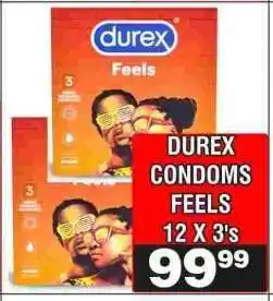Advance Cash n Carry DUREX CONDOMS FEELS 12 X 3's offer
