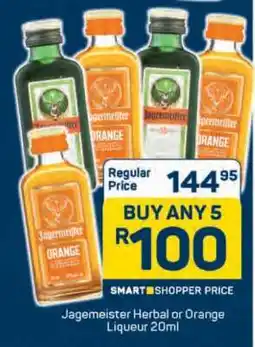 Pick n Pay Jagermeister Herbal or Orange Liqueur 20ml offer