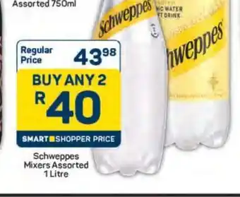 Pick n Pay Schweppes Mixers Assorted 1 Litre offer