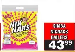 Advance Cash n Carry SIMBA NIKNAKS BAILERS offer