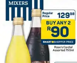 Pick n Pay Rose's Cordial Assorted 750ml offer