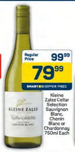 Pick n Pay Kleine Zalze Cellar Selection Sauvignon Blanc, Chenin Blanc or Chardonnay 750ml Each offer