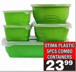 Advance Cash n Carry OTIMA PLASTIC 5PCS COMBO CONTAINERS offer
