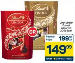 Pick n Pay Hypermarket Lindt Lindor Cornet Assorted 200g Each offer