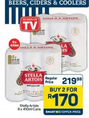 Pick n Pay Stella Artois 6 x 410ml Cans offer