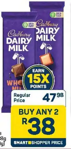 Pick n Pay Hypermarket Cadbury Dairy Milk offer