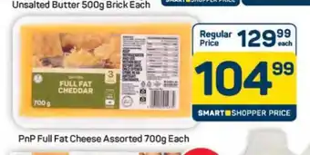Pick n Pay PnP Full Fat Cheese Assorted 700g Each offer