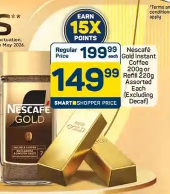 Pick n Pay Nescafé Gold Instant Coffee 200g or Refill 220g Assorted Each (Excluding Decaf) offer