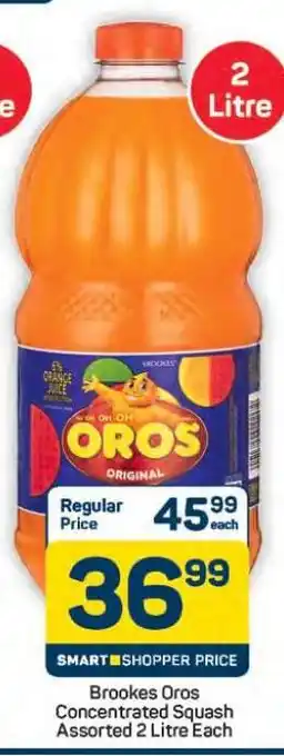 Pick n Pay Brookes Oros Concentrated Squash Assorted 2 Litre Each offer