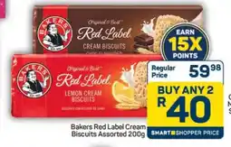 Pick n Pay Bakers Red Label Cream Biscuits Assorted 200g offer