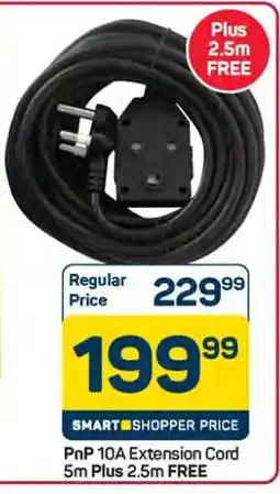 Pick n Pay PnP 10A Extension Cord 5m Plus 2.5m FREE offer