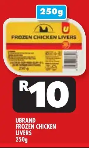 Usave Ubrand frozen chicken livers offer