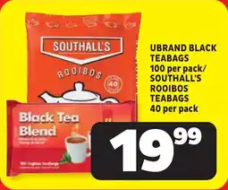 Usave Ubrand black teabags/ southall's rooibos teabags offer