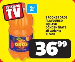 Usave Brookes oros flavoured squash concentrate offer