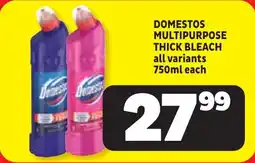 Usave Domestos multipurpose thick bleach offer