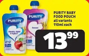 Usave Purity baby food pouch offer