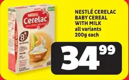 Usave Nestlé cerelac baby cereal with milk offer