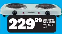 Usave Essentials twin spiral hotplate offer