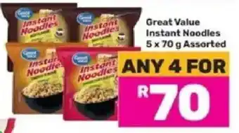 Game Great Value Instant Noodles Assorted offer