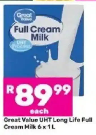 Game Great Value UHT Long Life Full Cream Milk offer