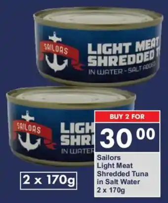 President Hyper Sailors Light Meat Shredded Tuna in Salt Water offer