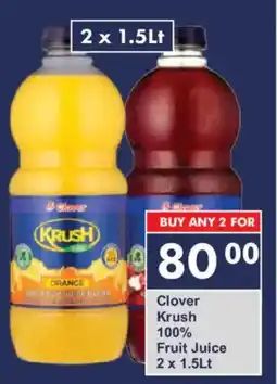 President Hyper Clover Krush 100% Fruit Juice offer