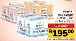 Jumbo Bernini Real Spritzer Classic, Blush or Amber Cans offer