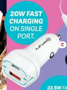 PEP Amplify Dual Car Charger 32w Type C + USB offer